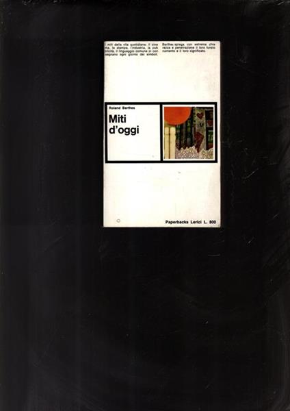 Miti d'oggi - Roland Barthes - copertina