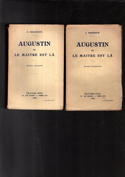 Augustin Ou Le Maitre Est La' - 2 Vol - copertina