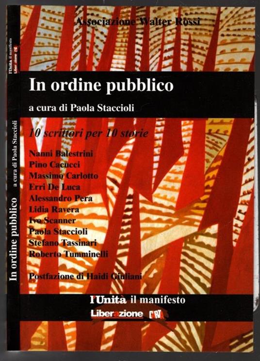 In Ordine Pubblico 10 Scrittori Per 10 Storie - copertina