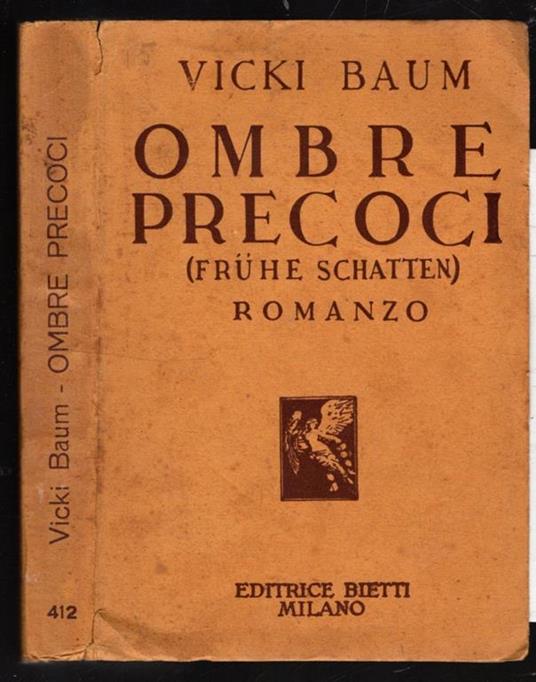 Ombre precoci (FRUHE SCHATTEN) - Vicki Baum - copertina