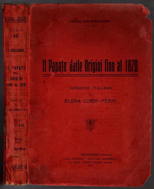 Il papato dalle origini fino al 1870 - copertina