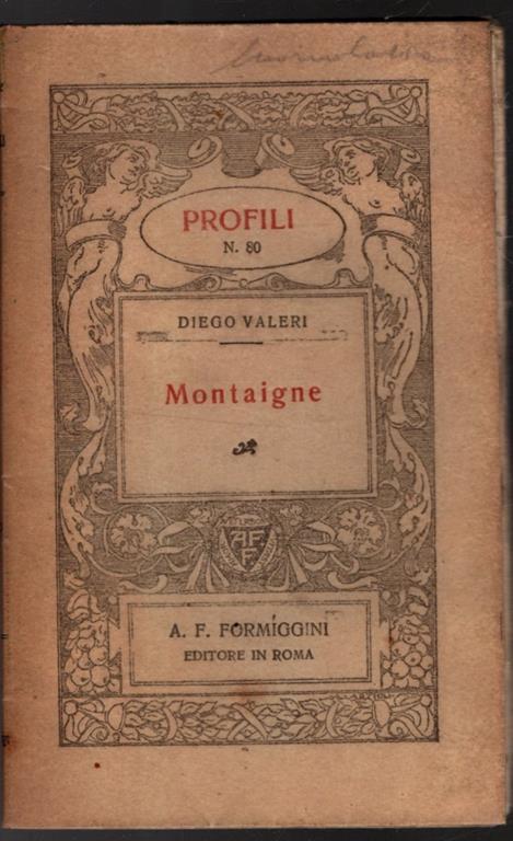Montaigne - Diego Valeri - copertina