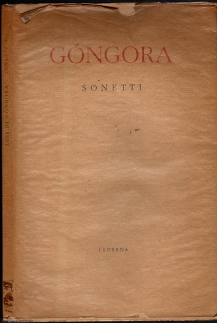 SONETTI / GONGORA - copertina