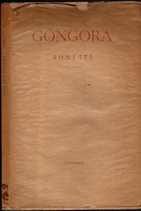 SONETTI / GONGORA - copertina