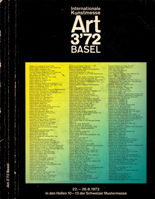 ART 3' 72 BASEL - copertina