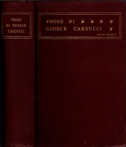 prose di giosue' carducci - copertina