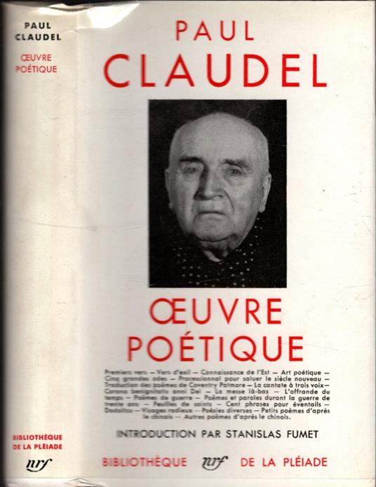 Oeuvre Poetique - Paul Claudel - copertina