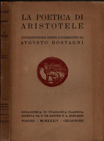 La Poetica Di Aristotele / Augusto Rostagni - copertina
