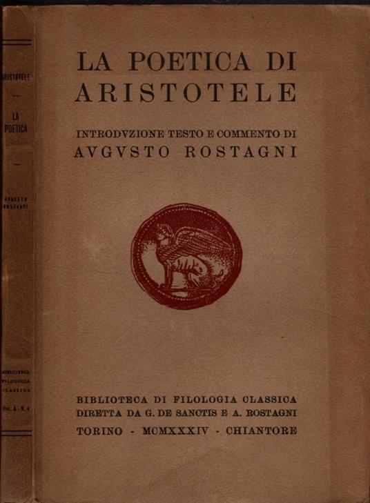 La Poetica Di Aristotele / Augusto Rostagni - copertina