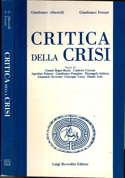 Critica Della Crisi - copertina