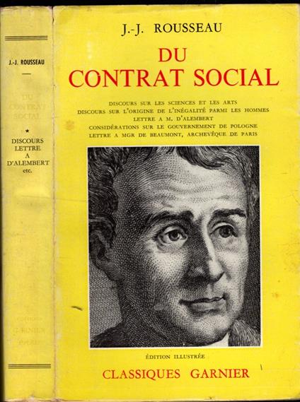 Du Contrat Social - Rousseau - Jean-Jacques Rousseau - copertina