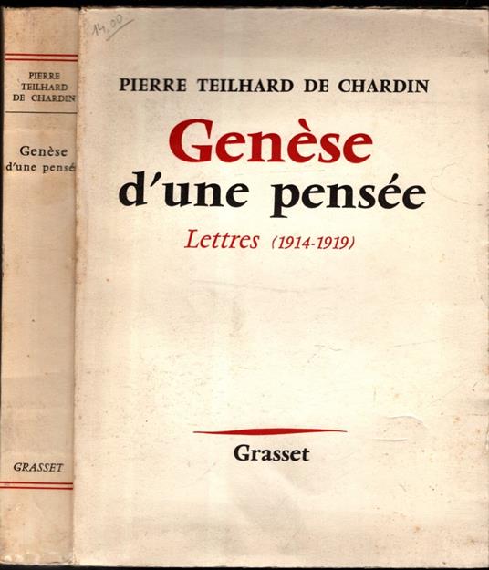 Genese D'Une Pensee - Lettres (1914-1919) - Pierre Teilhard de Chardin - copertina