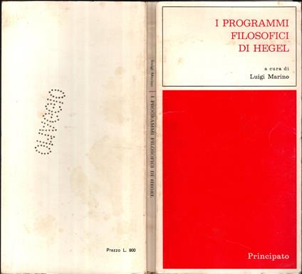 I Programmi Filosofici Di Hegel - Luigi Marino - copertina