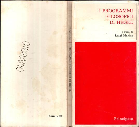 I Programmi Filosofici Di Hegel - Luigi Marino - copertina