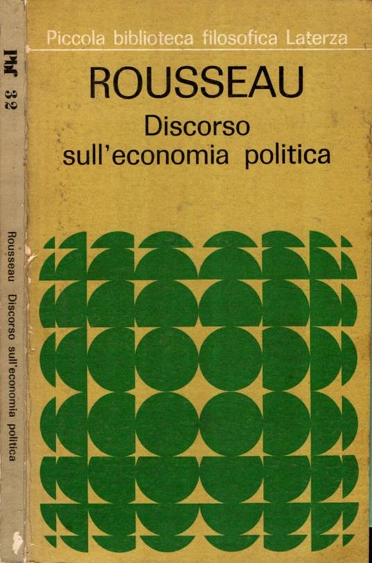 Rouseeau - Discorsi Sull'Economia Politica - Jean-Jacques Waltz - copertina