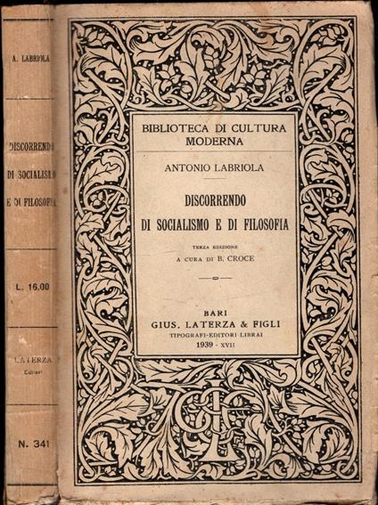 Discorrendo Di Socialismo E Di Filosofia - Antonio Labriola - copertina