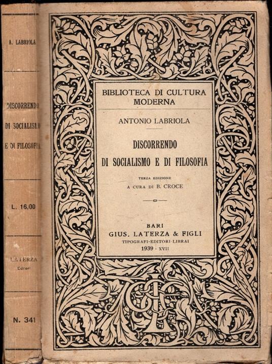 Discorrendo Di Socialismo E Di Filosofia - Antonio Labriola - copertina