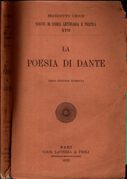 La Poesia Di Dante - Benedetto Croce - copertina