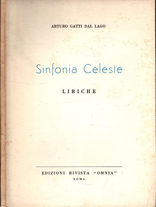 Sinfonia Celeste Liriche - copertina