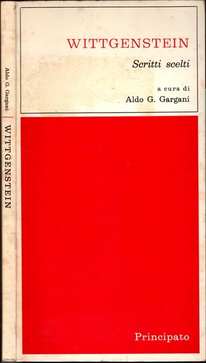 Wittgenstein Scritti Scelti - copertina