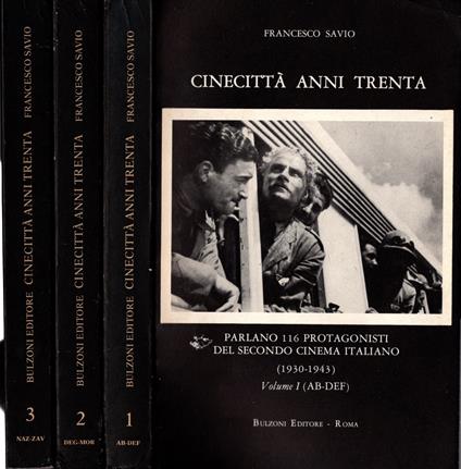 Cinecittà Anni trenta - 3 vol - Francesco Savio - copertina