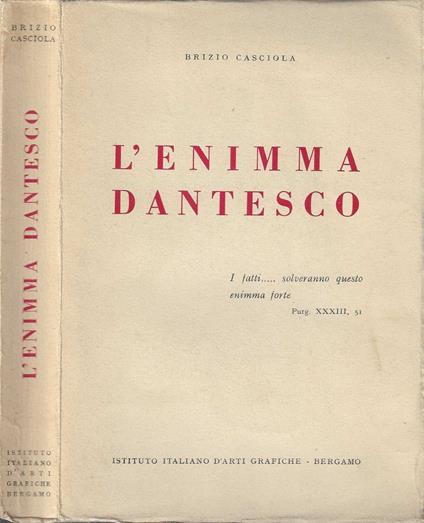 L' enimma Dantesco - copertina