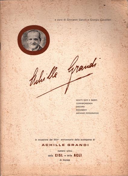 Achille Grandi Scritti editi ed inediti - copertina