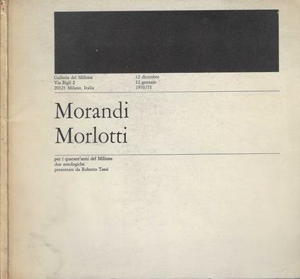 Morandi Morlotti (Galleria del Milione) - copertina