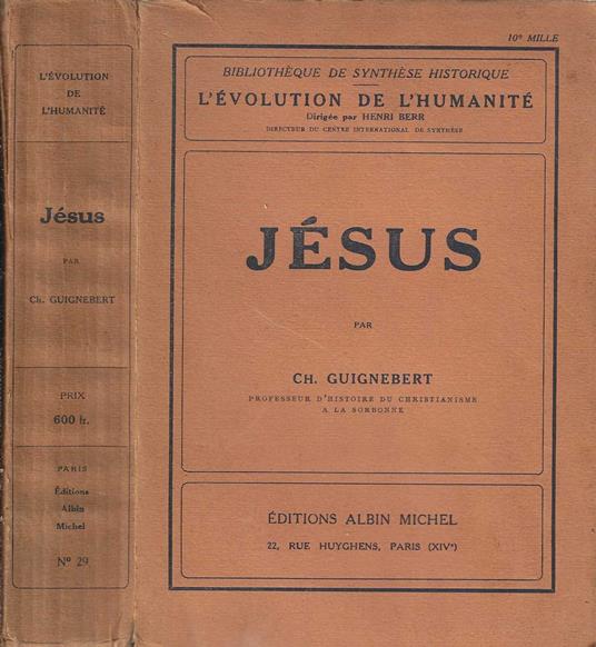 Jesus di Guignebert - copertina
