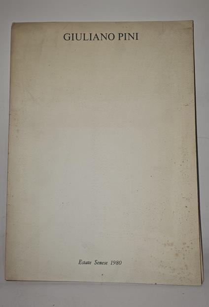 Giuliano Pini tre brochure - copertina
