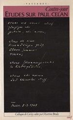 Contre-jour. Etudes sur Paul Celan