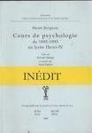 Cours de Psychologie de 1892-1893 au Lycèe Henri IV - Henri Bergson - copertina