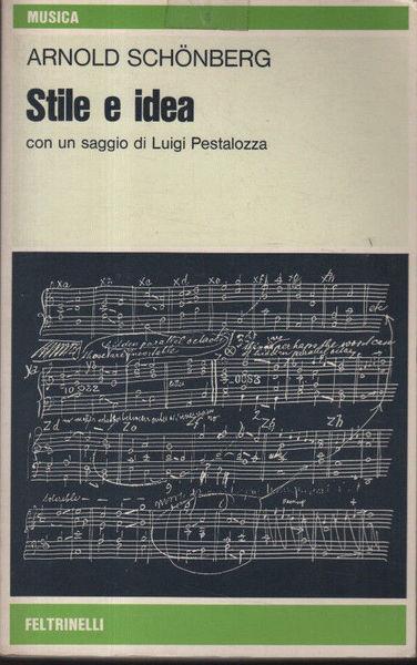 Stile e idea - Schonberg Arnold - copertina