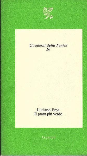 Il prato più verde - Luciano Erba - copertina