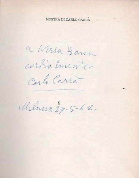 Mostra di Carlo Carrà - Alberto Lorenzi - copertina