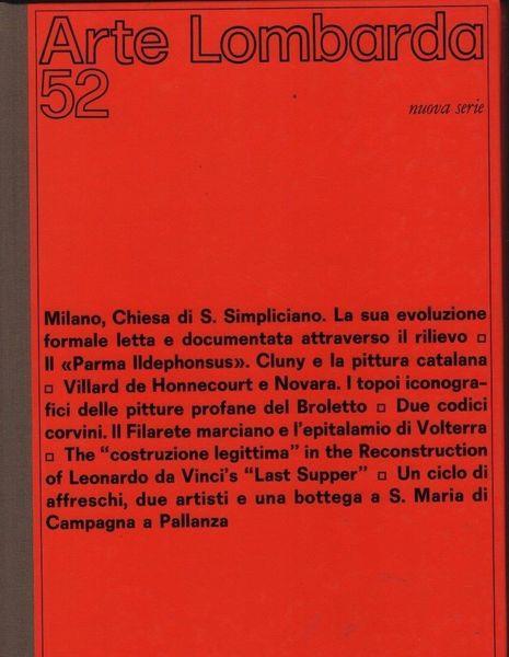 Arte lombarda - copertina