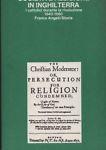 Società e religione in Inghilterra. I cattolici durante la rivoluzione 1640-1660 - Antonio Garavaglia - copertina