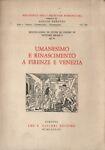 Miscellanea di studi in onore di Vittore Branca. Vol. III: Umanesimo e Rinascimento a Firenze e Venezia. Tomo numero 2 ** - copertina