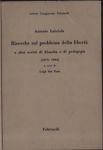 Ricerche sul problema della libertà e altri scritti di filosofia e di pedagogia - Antonio Labriola - copertina