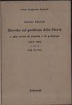 Ricerche sul problema della libertà e altri scritti di filosofia e di pedagogia - Antonio Labriola - copertina