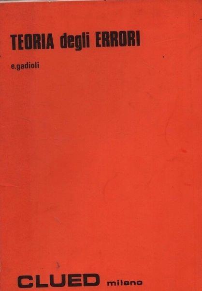 Teoria degli errori - copertina