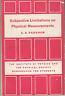 Subjective Limitations on Physical Measurements - copertina