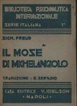 Il Mosè di Michelangiolo - Sigmund Freud - copertina