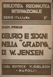 Delirio e sogni nella "Gradiva" di W. Jensen - Sigmund Freud - copertina