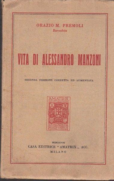 Vita di Alessandro Manzoni - copertina
