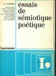 Essais de sémiotique poétique - copertina