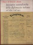 Iniziative neutralistiche della diplomazia italiana nel 1870 e nel 1915 - Guido Artom - copertina