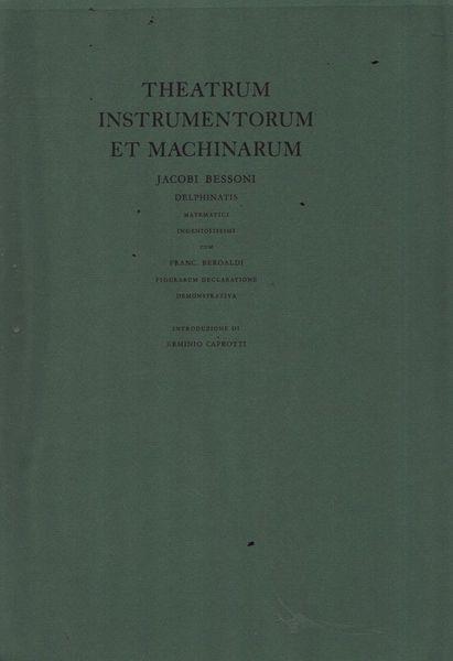 Theatrum instrumentorum et machinarum - copertina