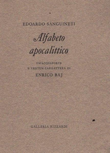 Alfabeto apocalittico - Edoardo Sanguineti - copertina