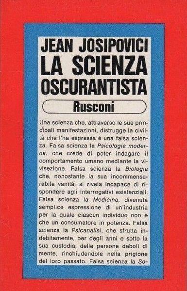 Nuovo! La scienza oscurantista - Gabriel Josipovici - copertina